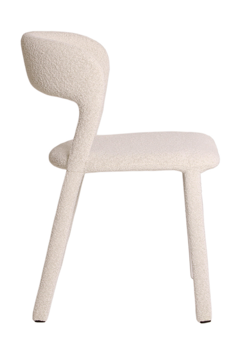 White Bouclé Dining Chair | Andrew Martin Mian | Oroatrade.com