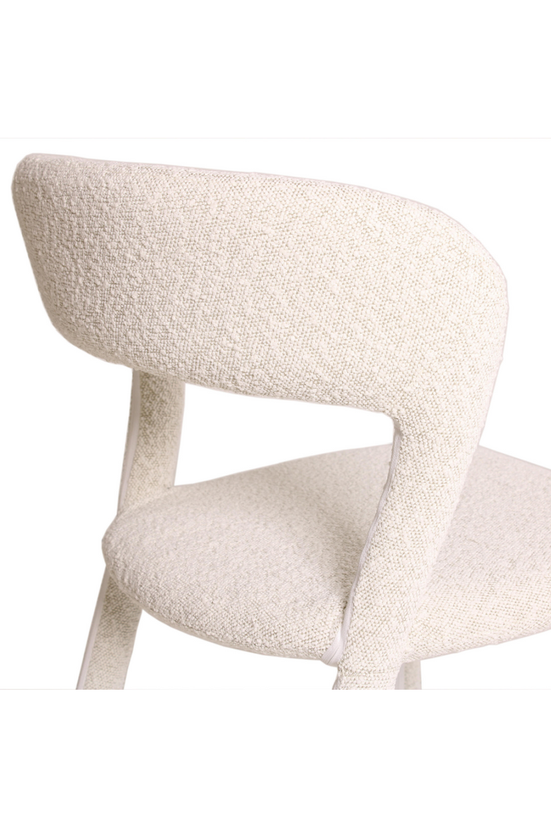 White Bouclé Dining Chair | Andrew Martin Mian | Oroatrade.com