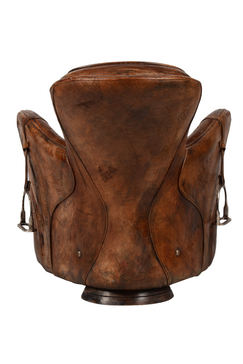 Brown Leather Equestarian Lounge Chair | Andrew Martin Saddle | Oroatrade.com