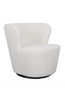 Cream Bouclé Swivel Cocktail Chair | Andrew Martin Dorothy | Oroatrade.com