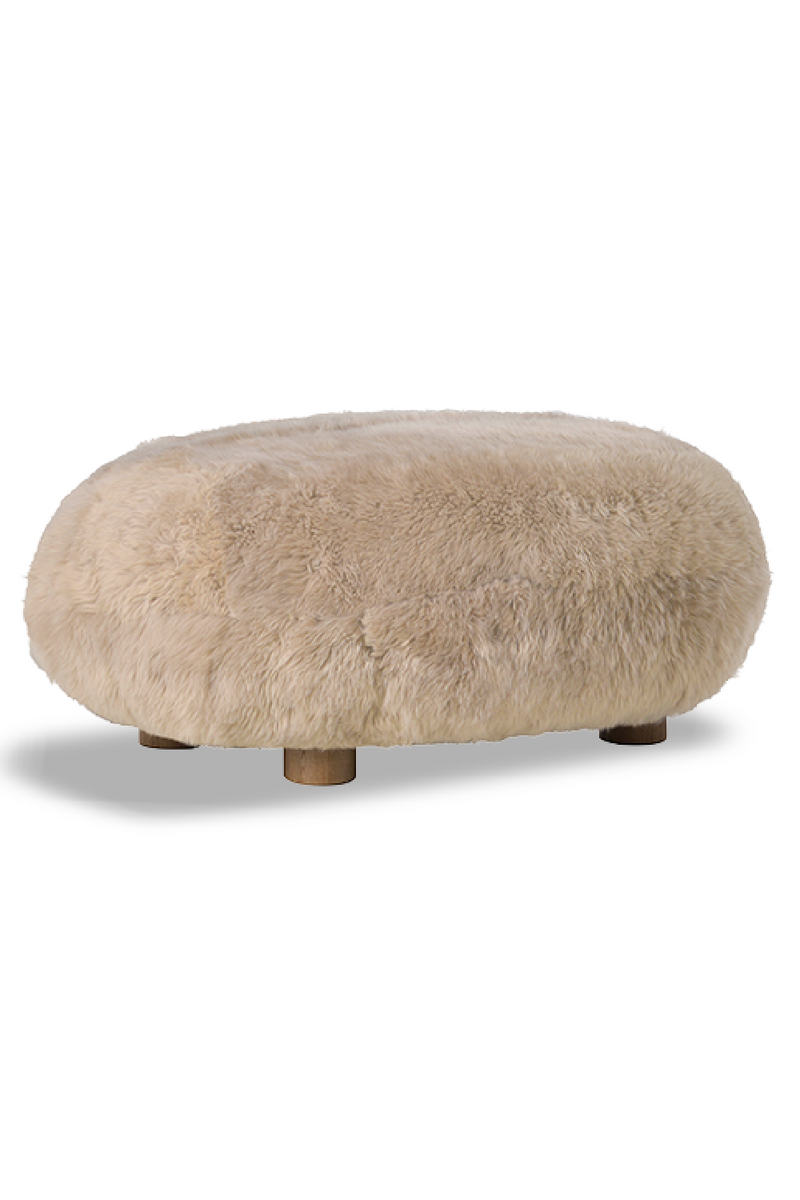 Pebble-Shaped Sheepskin Footstool | Andrew Martin Sivan | Oroatrade.com