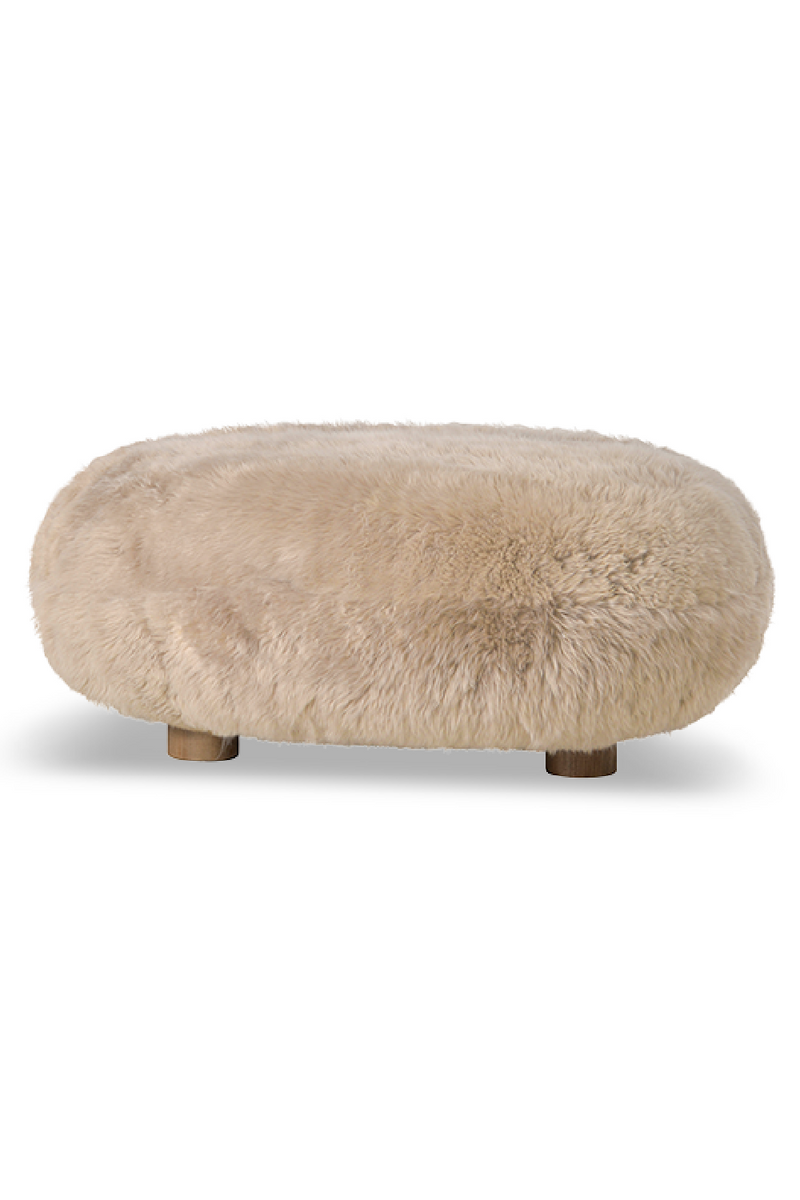 Pebble-Shaped Sheepskin Footstool | Andrew Martin Sivan | Oroatrade.com