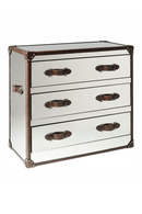 White Mirrored Steel Chest of Drawers | Andrew Martin Howard | OROATRADE