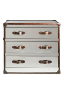 White Mirrored Steel Chest of Drawers | Andrew Martin Howard | OROATRADE