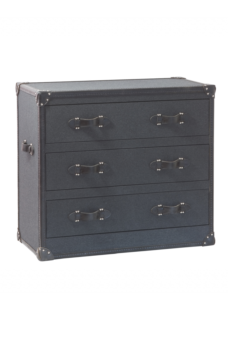 Charcoal Gray Wool Chest of Drawers | Andrew Martin Howard | OROATRADE