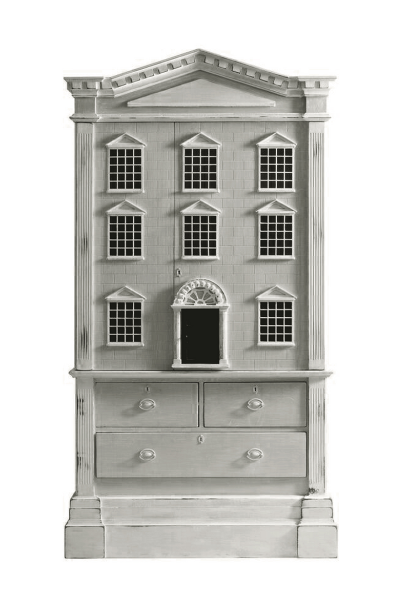 Gray Neoclassical Wooden Cabinet | Andrew Martin Dolls House | OROATRADE