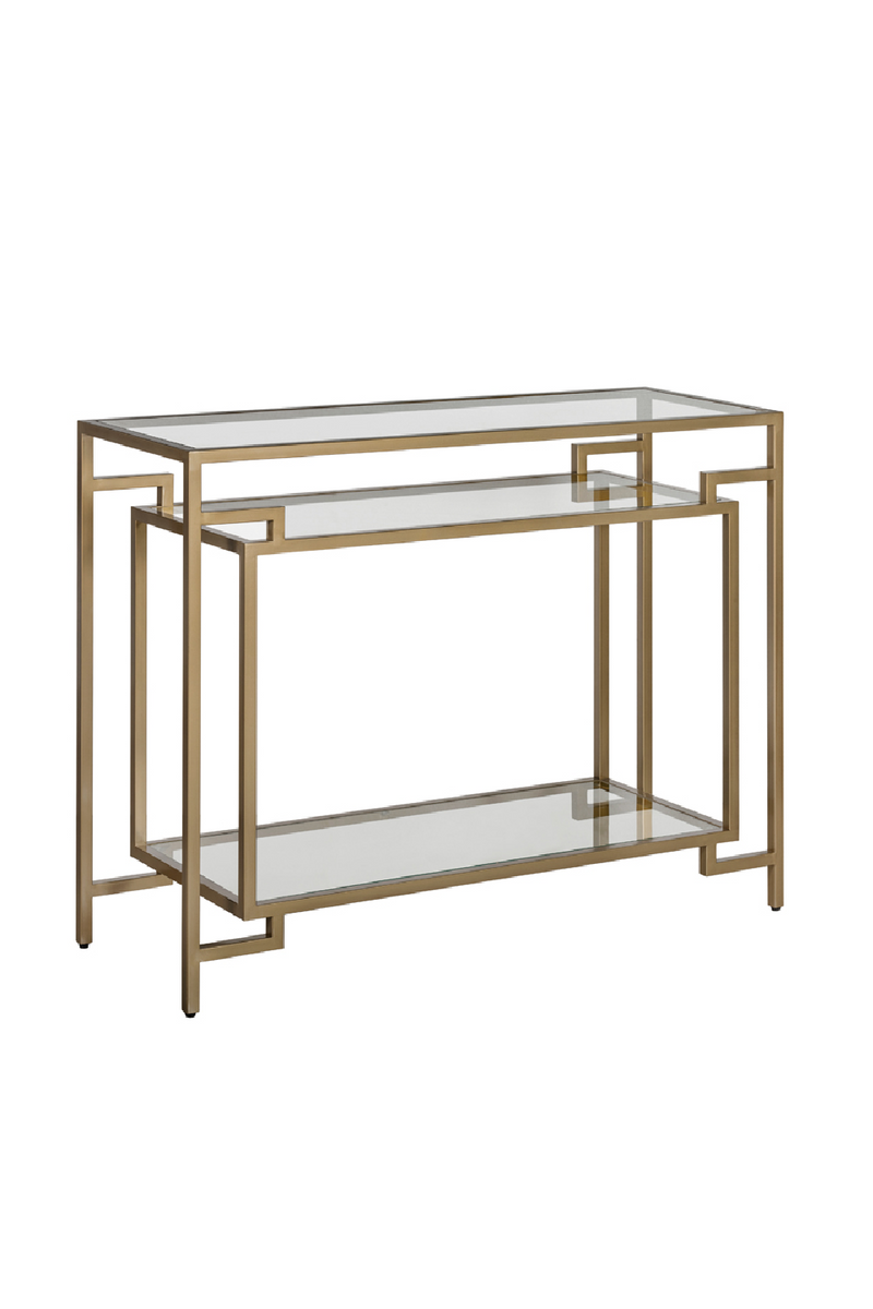 Gold Framed Geometric Console Table | Andrew Martin Architect | OROATRADE