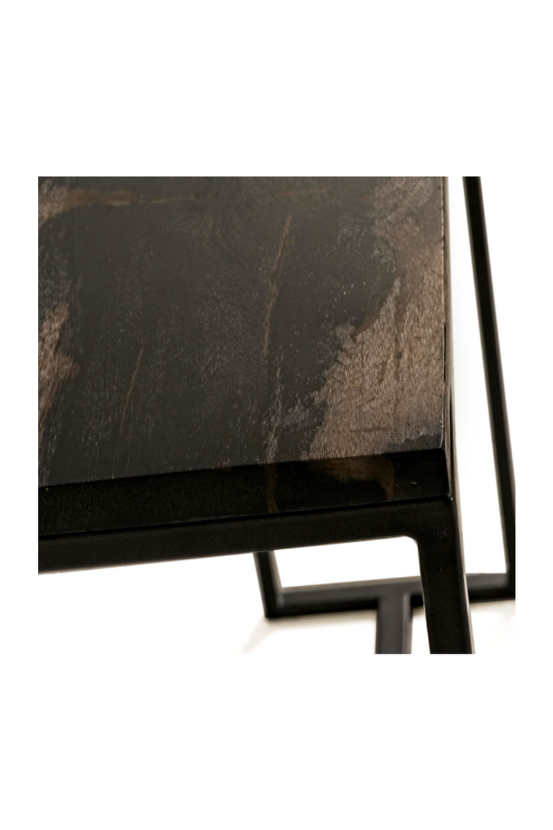 Black Petrified Wood Console Table | Andrew Martin Greta | OROATRADE