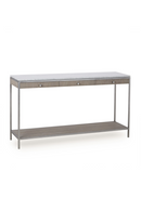 White Marble with Drawers Console Table | Andrew Martin Rufus | OROATRADE