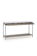 White Marble with Drawers Console Table | Andrew Martin Rufus | OROATRADE