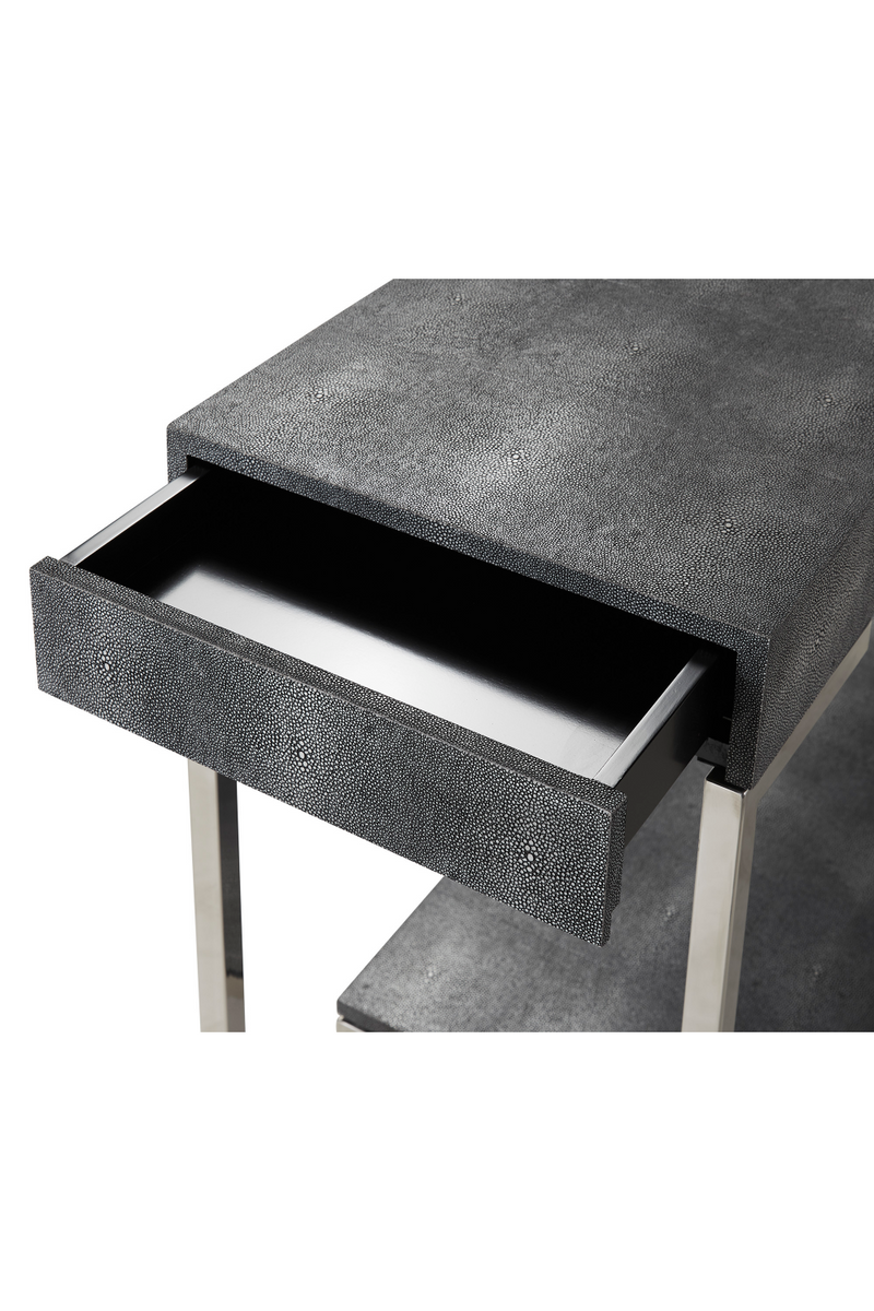 Gray Shagreen Shelves Console Table | Andrew Martin Trudy | OROATRADE