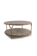 Cream Shagreen with Undershelf Coffee Table | Andrew Martin | OROATRADE