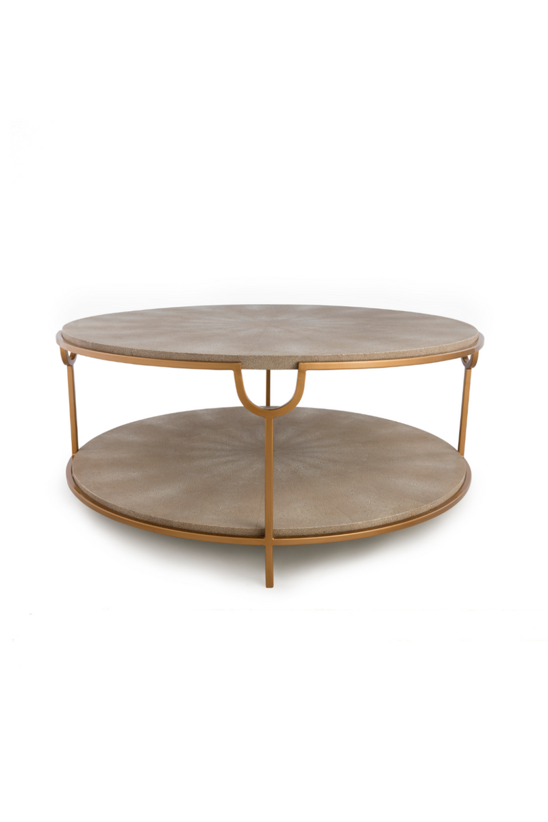Cream Shagreen with Undershelf Coffee Table | Andrew Martin | OROATRADE