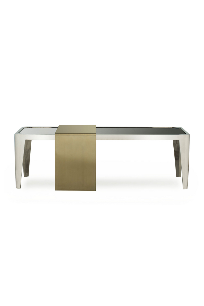 Black Glass with Nested Brass Coffee Table | Andrew Martin | OROATRADE