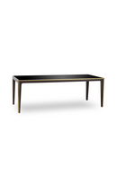Beech Dining Table with Glass Top | Andrew Martin Silhouette | OROATRADE