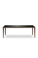 Beech Dining Table with Glass Top | Andrew Martin Silhouette | OROATRADE