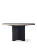 Round Travertine Outdoor Dining Table | Andrew Martin | Oroatrade
