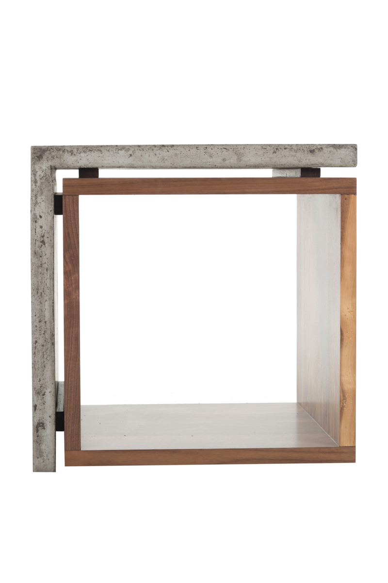 Walnut And Concrete Side Table | Andrew Martin Freddie | OROATRADE