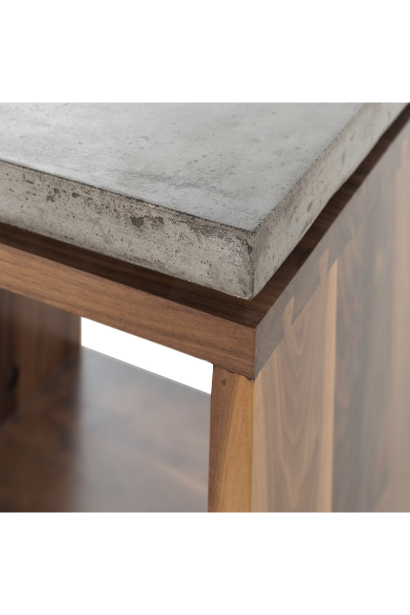 Walnut And Concrete Side Table | Andrew Martin Freddie | OROATRADE