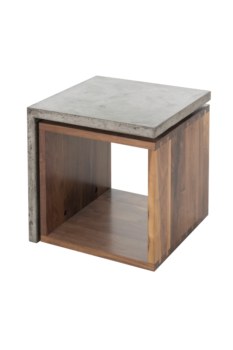 Walnut And Concrete Side Table | Andrew Martin Freddie | OROATRADE