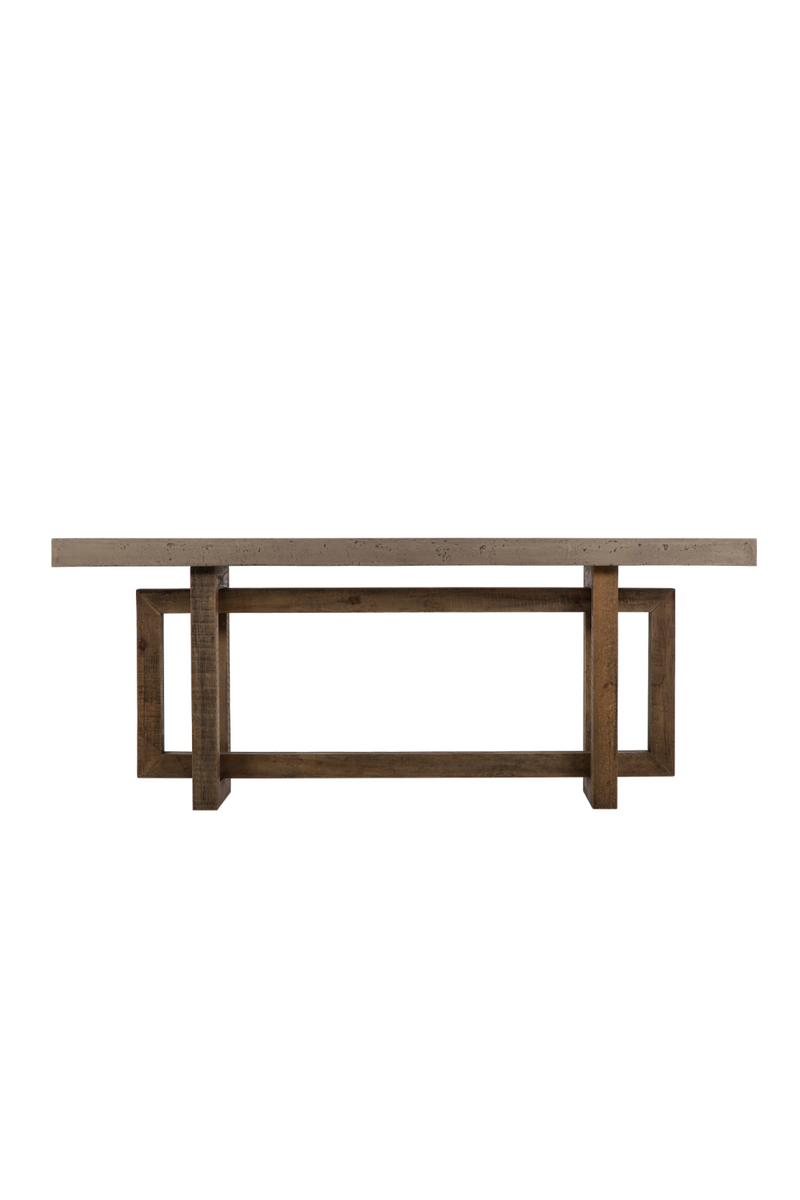 Concrete Slab Wooden Console Table L | Andrew Martin Cube | OROATRADE