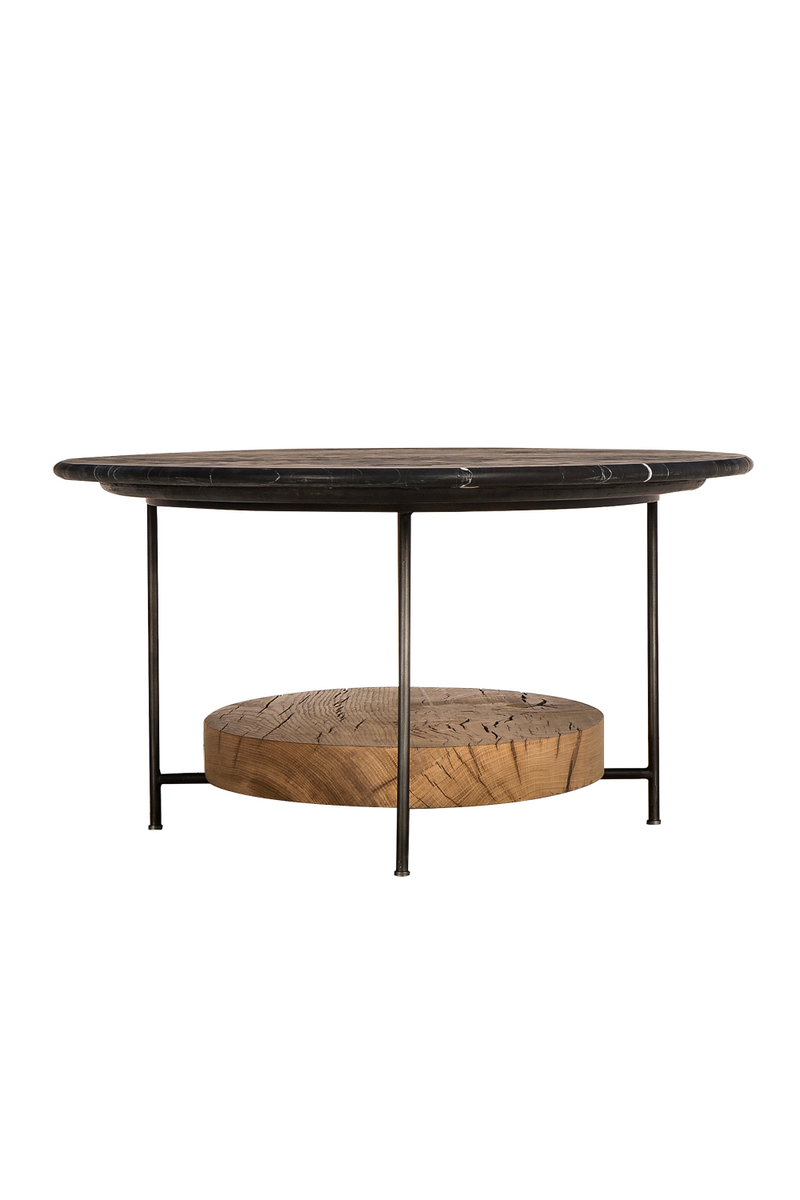 Black Marble Oval Coffee Table | Andrew Martin Olivia | OROATRADE