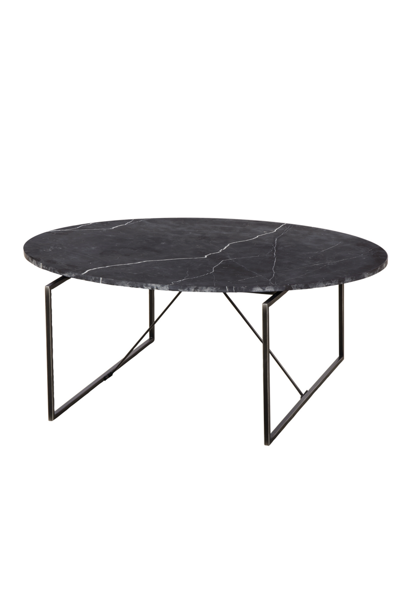 Black Marble Oval Coffee Table | Andrew Martin Georgina | OROATRADE