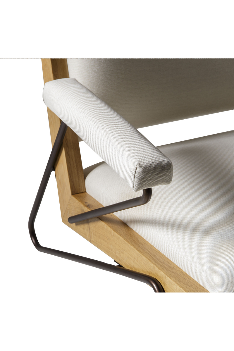 Oak Framed Beige Lounge Chair | Andrew Martin Marianne | OROATRADE