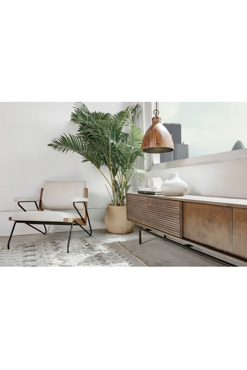 Oak Framed Beige Lounge Chair | Andrew Martin Marianne | OROATRADE