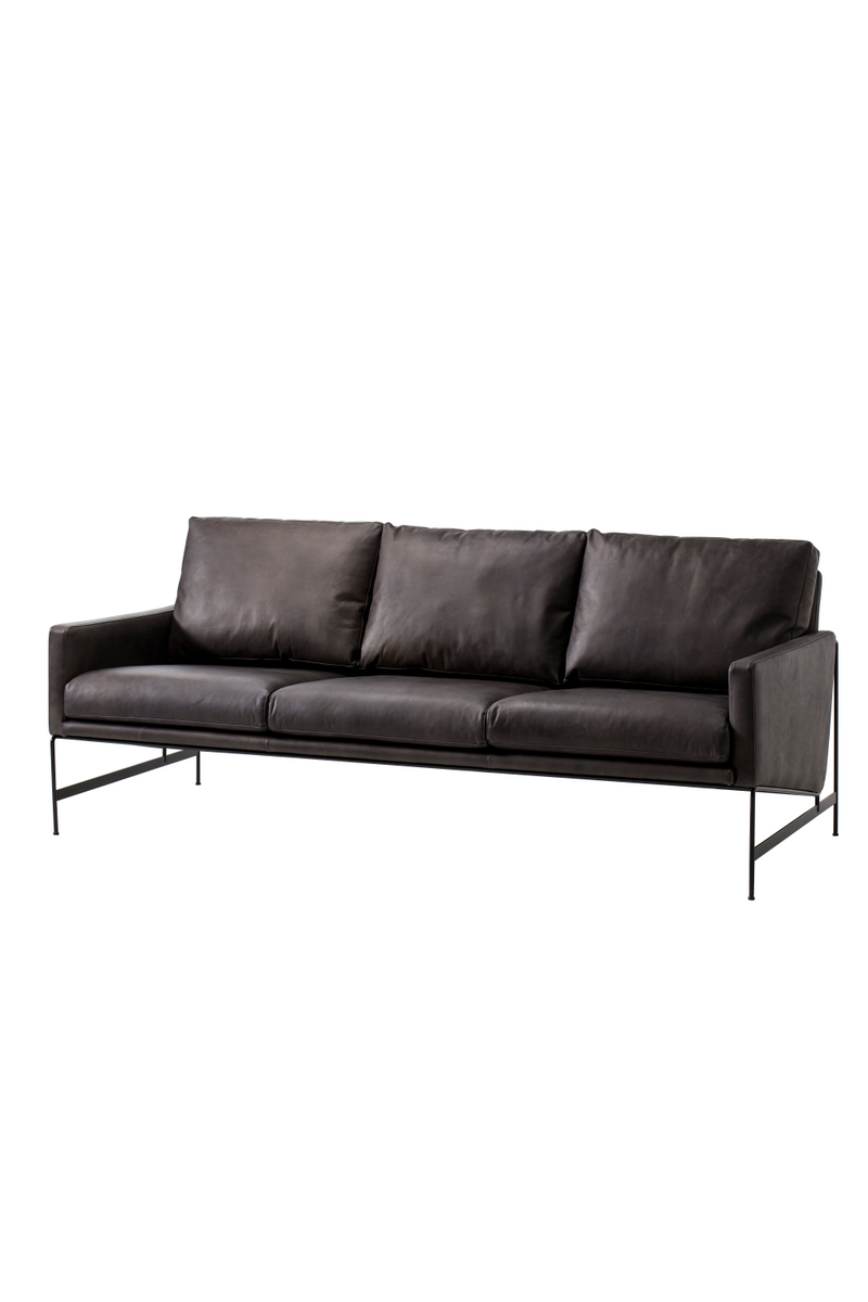 Black Leather Sofa | Andrew Martin Vanessa | Oroatrade.com