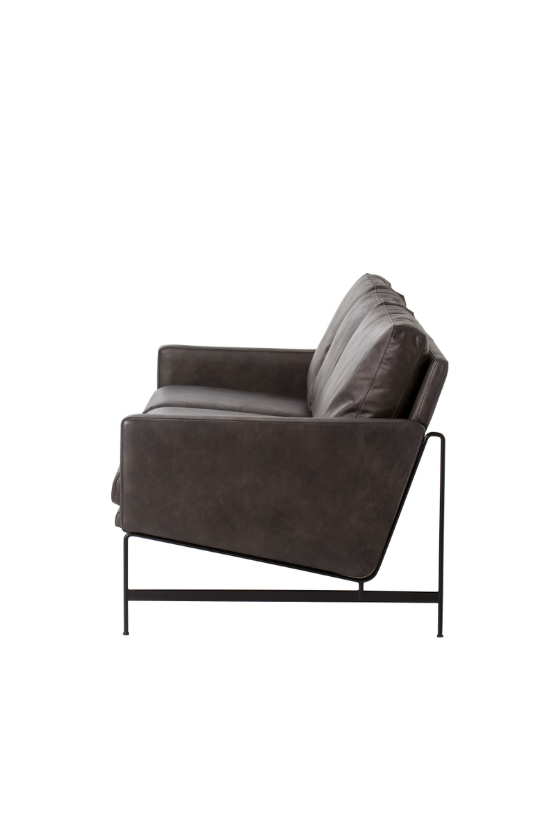 Black Leather Sofa | Andrew Martin Vanessa | Oroatrade.com