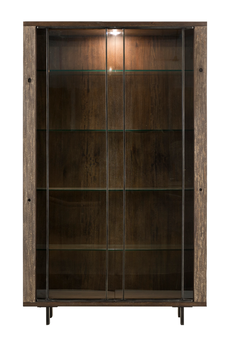 Cruzeta And Tempered Glass Bookcase | Andrew Martin Geoff | OROATRADE