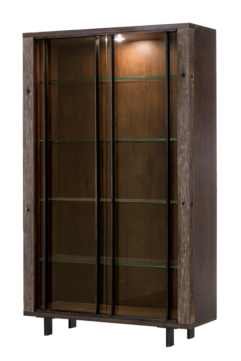 Cruzeta And Tempered Glass Bookcase | Andrew Martin Geoff | OROATRADE