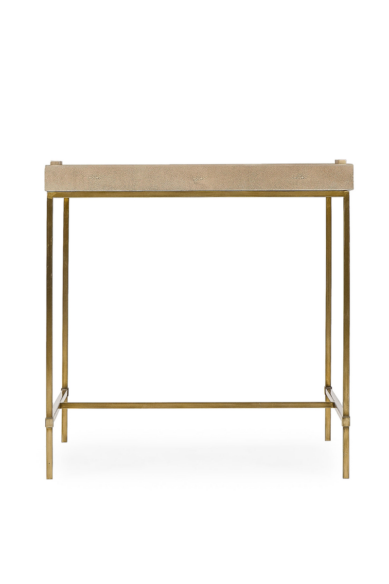 Latte Shagreen Tray Top Side Table | Andrew Martin Edith | OROATRADE