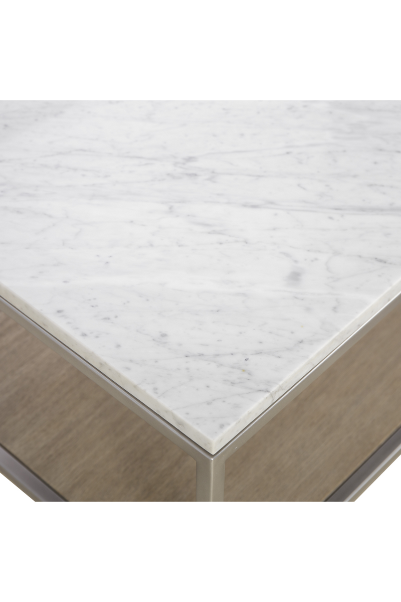 White Marble Rectangular Coffee Table | Andrew Martin Paxton | OROATRADE