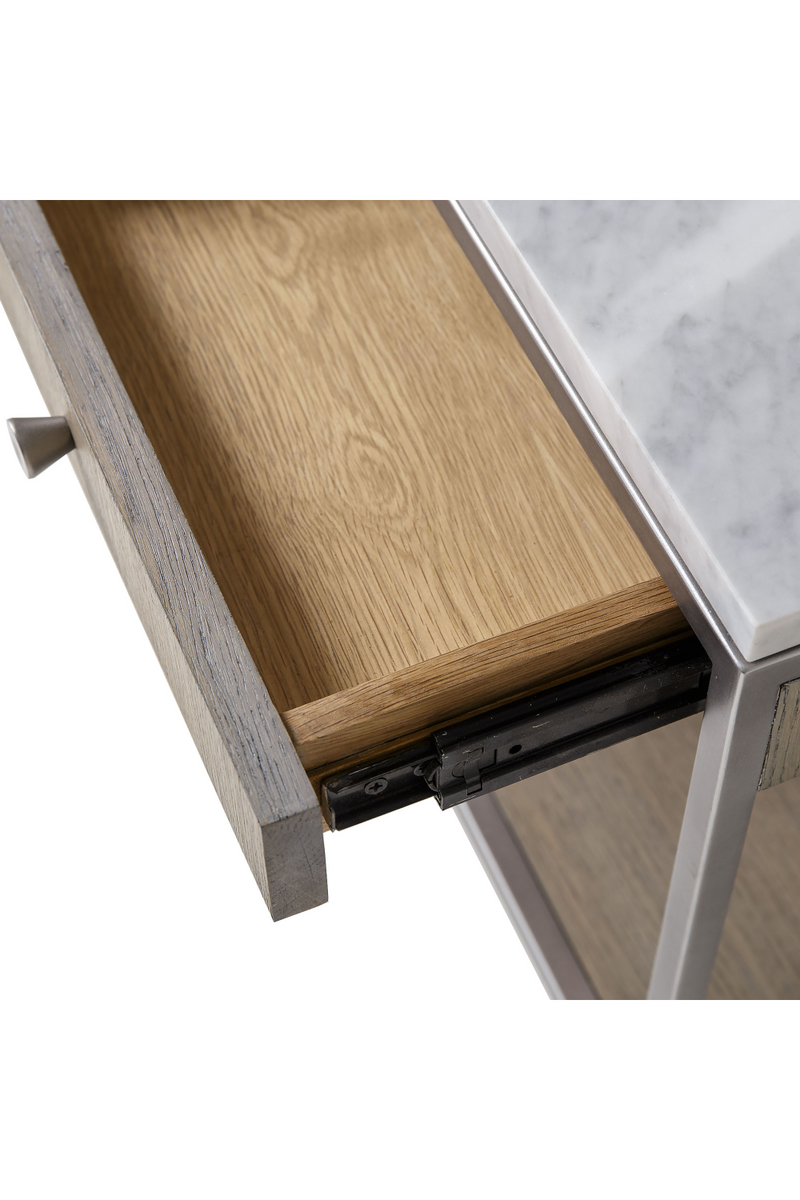 Steel Framed Silver Oak Side Table S | Andrew Martin Rufus | OROATRADE