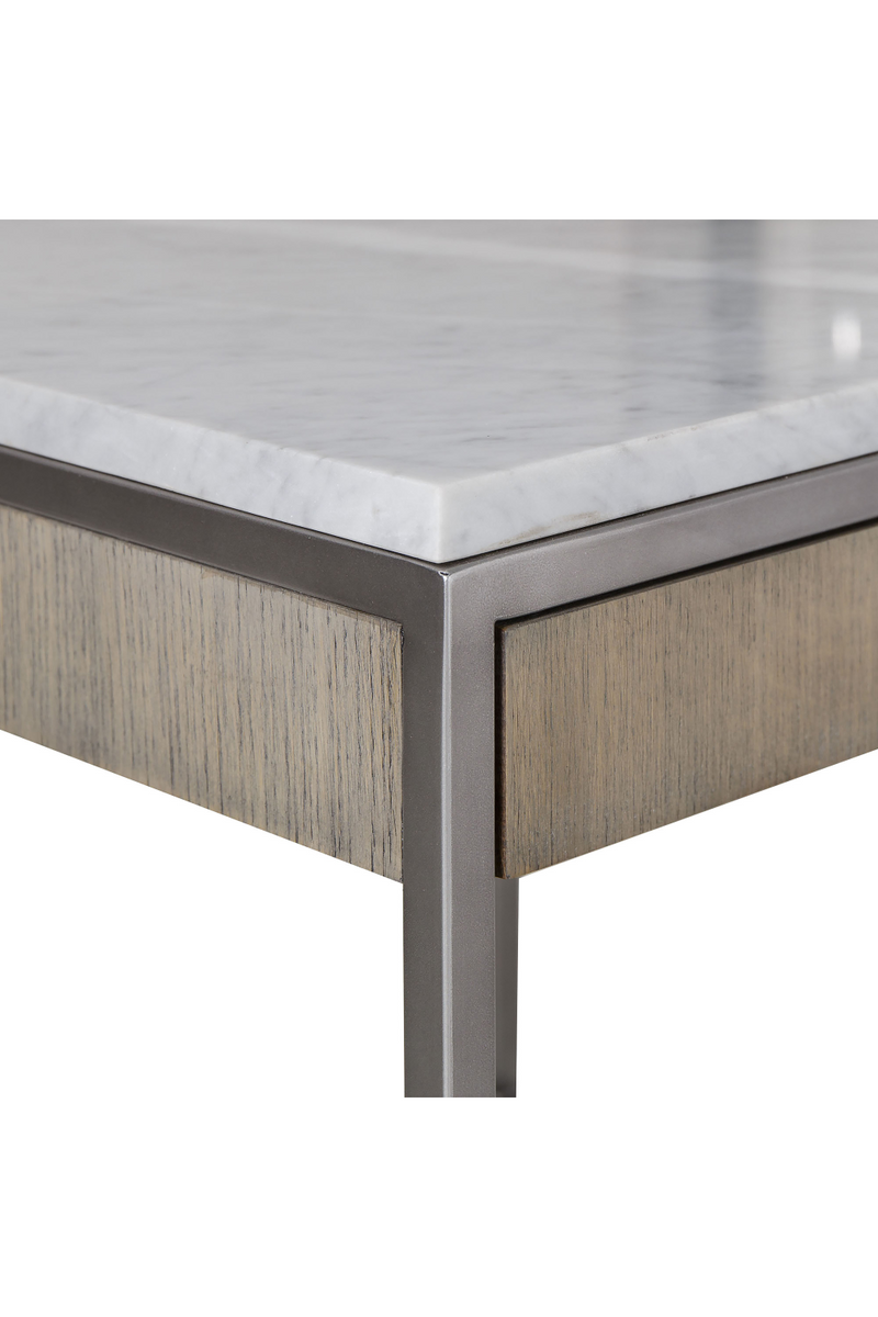 Steel Framed Silver Oak Side Table S | Andrew Martin Rufus | OROATRADE