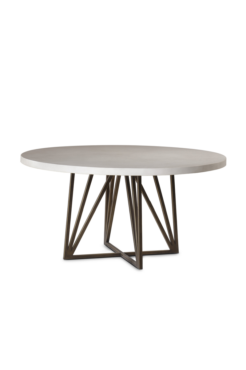 White Concrete Round Dining Table XL | Andrew Martin Emerson | OROATRADE