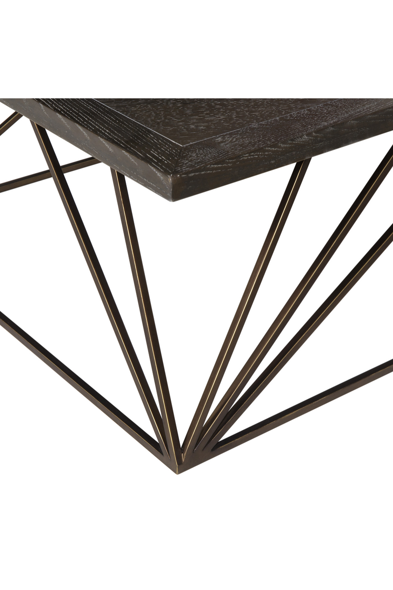 Dark Oak Geometrical Base Coffee Table | Andrew Martin Emerson | OROATRADE