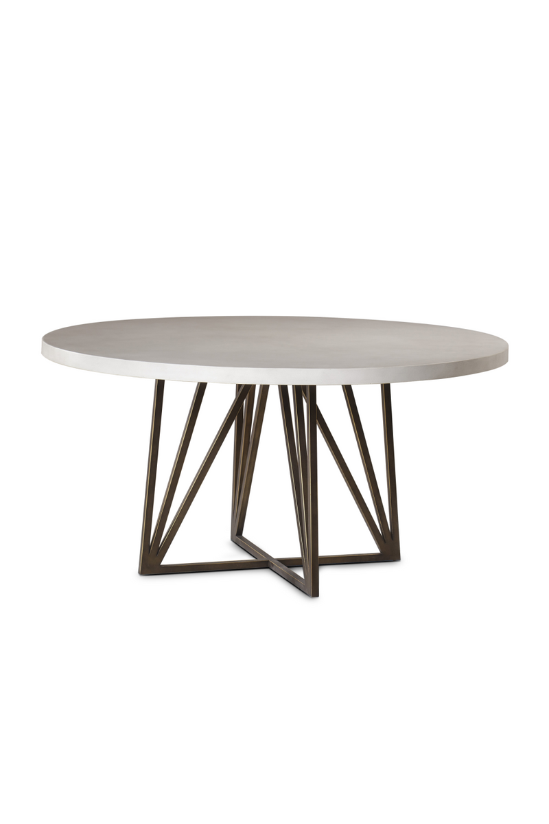 White Concrete Round Dining Table L | Andrew Martin Emerson | OROATRADE