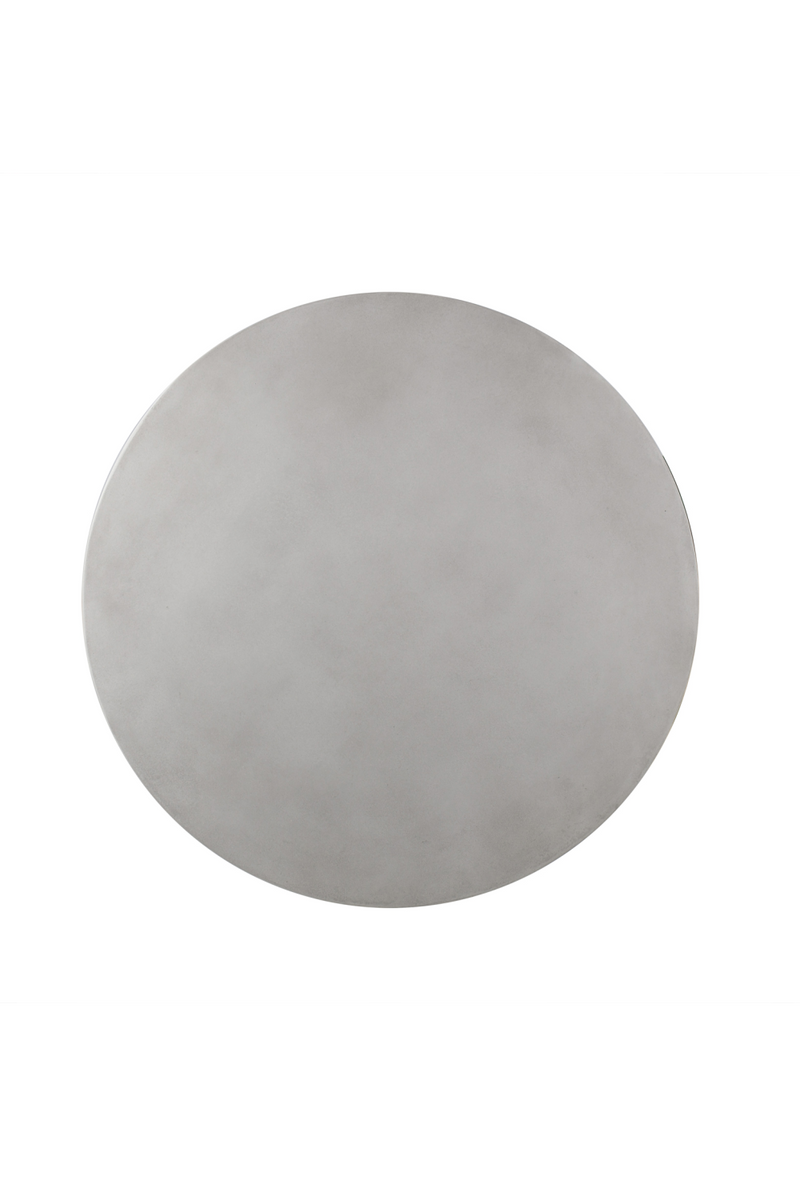 White Round Geometrical Base Side Table | Andrew Martin Emerson | OROATRADE