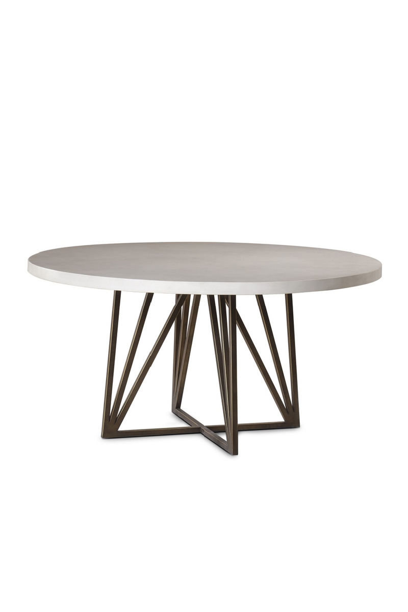 White Circular Top Dining Table - S | Andrew Martin Emerson | OROATRADE