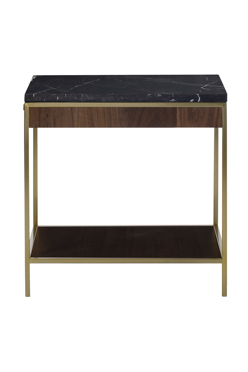 Black Marble Top Square Side Table L | Andrew Martin Chester | OROATRADE
