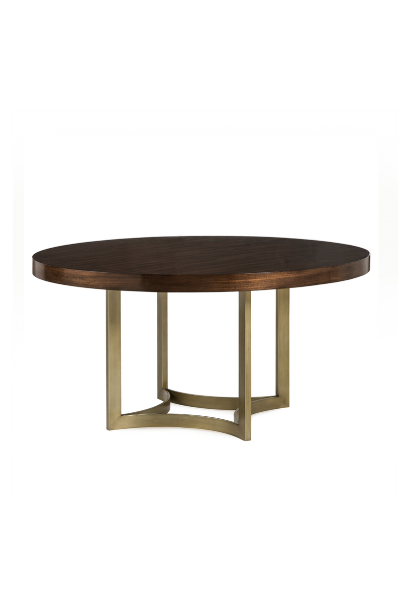 Curved Brass Base Round Dining Table L | Andrew Martin Chester | OROATRADE