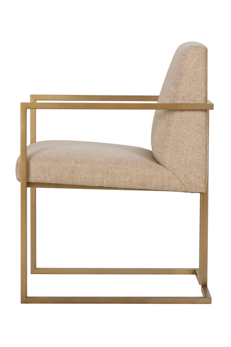 Brass Metal Frame Upholstered Armchair | Andrew Martin Ashton | OROATRADE