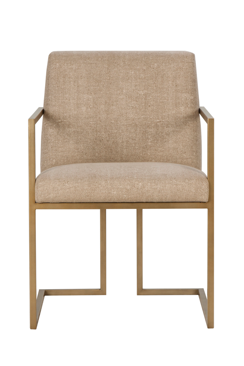 Brass Metal Frame Upholstered Armchair | Andrew Martin Ashton | OROATRADE