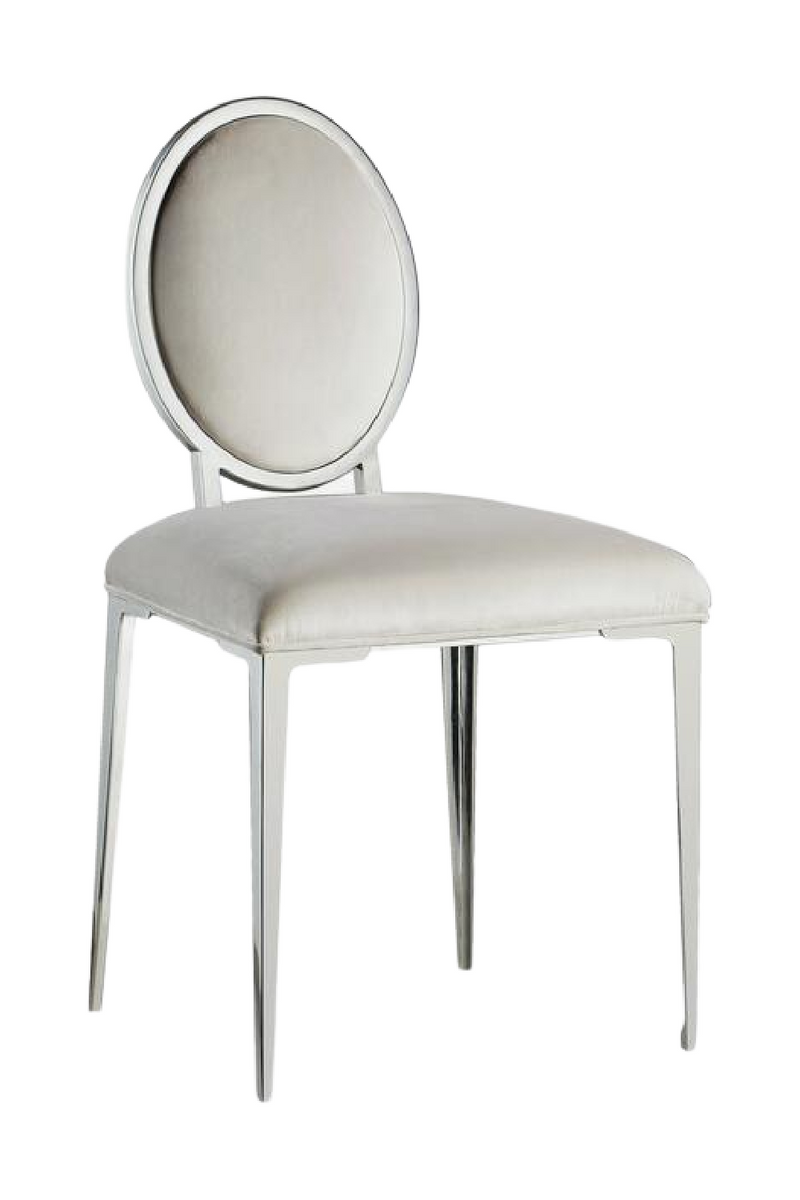 Silver Framed Modern Dining Chair | Andrew Martin Chloe | Oroatrade.com