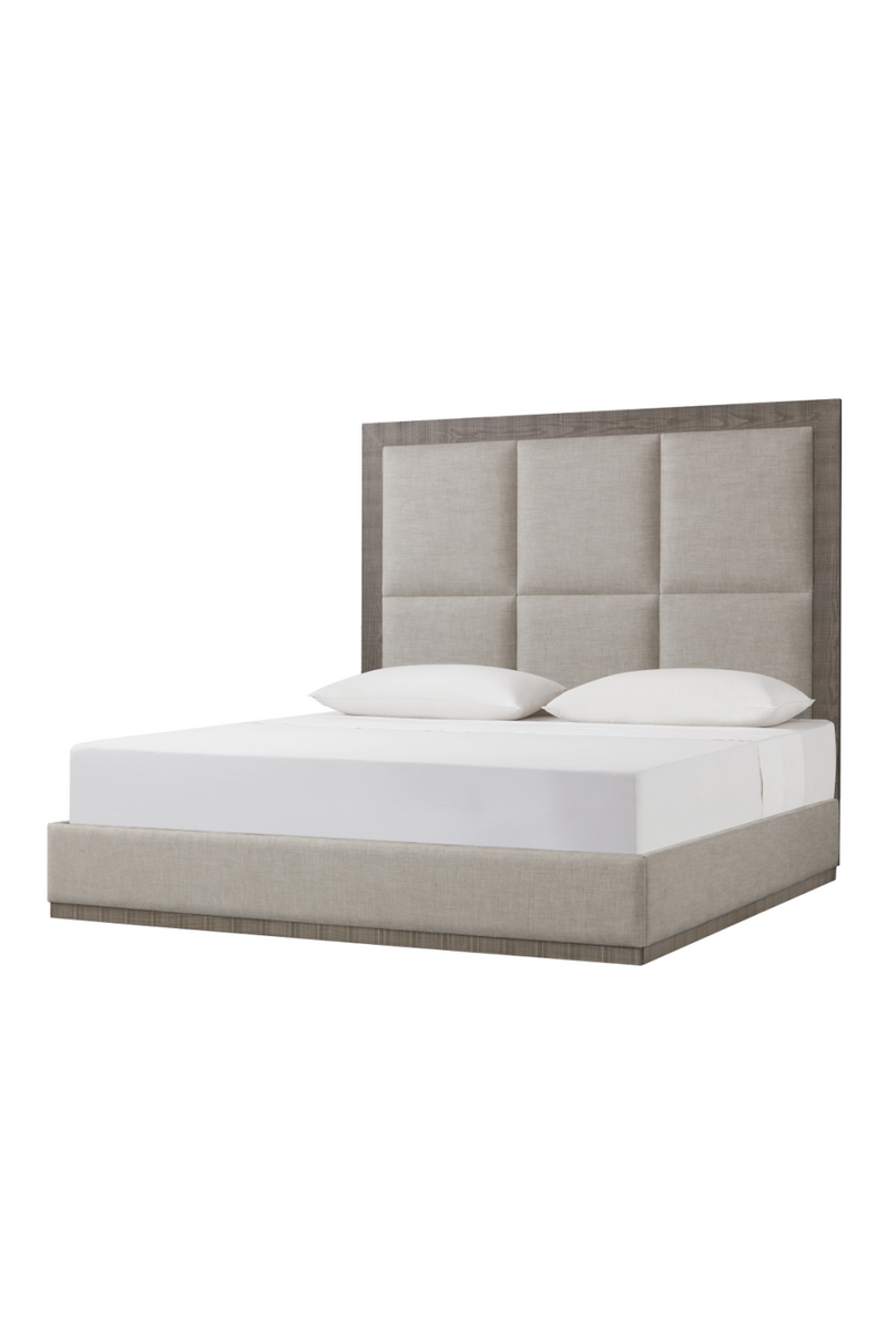 Gray Textured Linen King Bed | Andrew Martin Raffles | OROATRADE