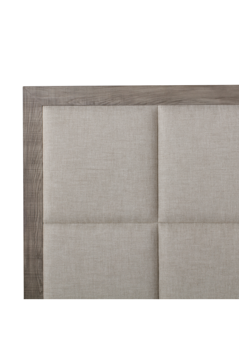 Gray Textured Linen King Bed | Andrew Martin Raffles | OROATRADE