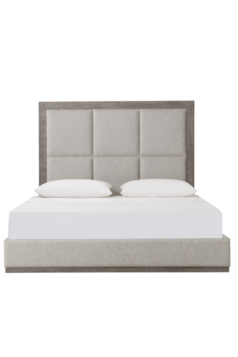 Gray Textured Linen Queen Bed | Andrew Martin Raffles | OROATRADE